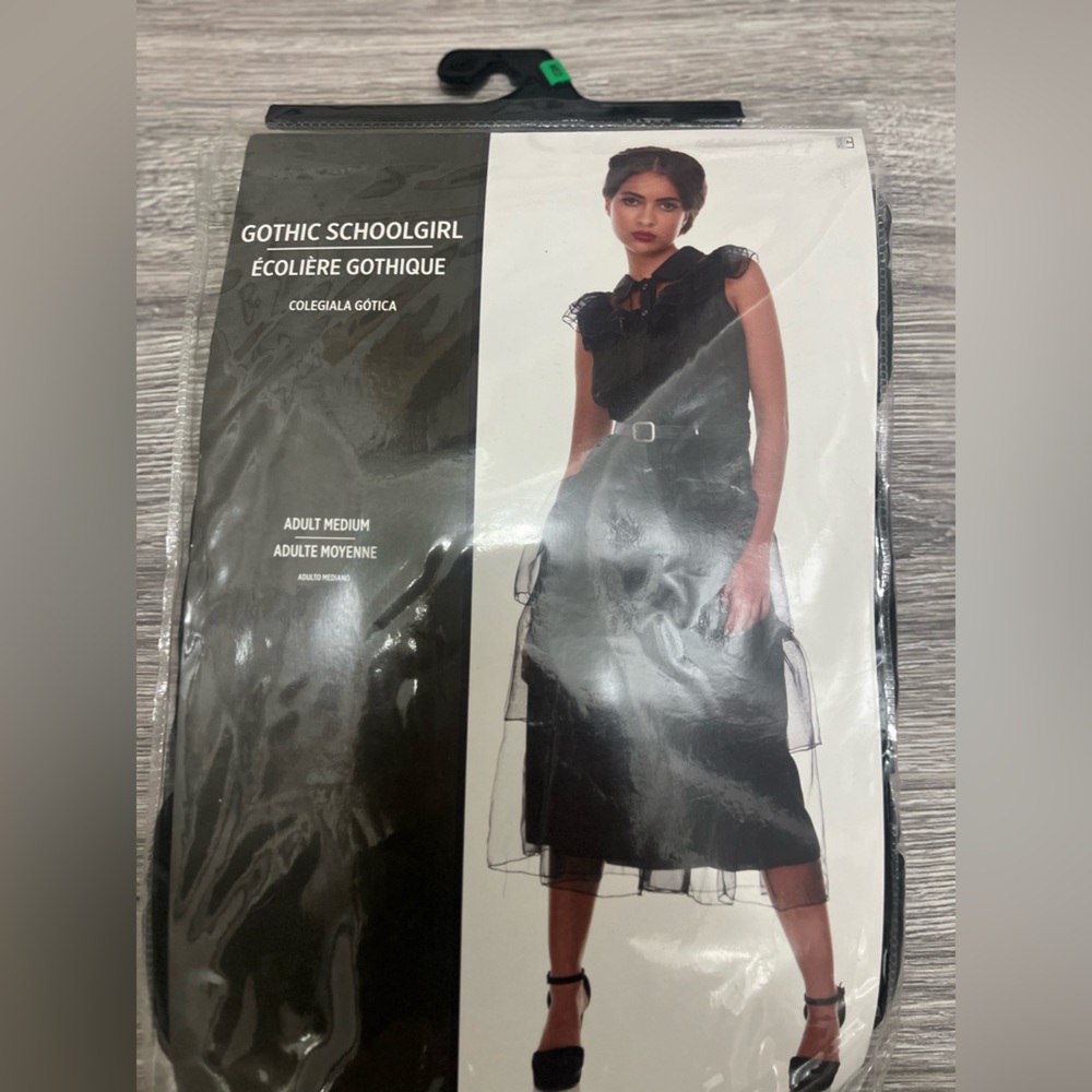 New Halloween Costume Gothic Schoolgirl Costume (Wednesday Adam’s Dress) Size M